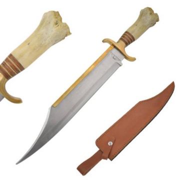 Old Ram Handmade 21.5 Inches Big Bowie Knife Real Bone Handle (OR-6081)